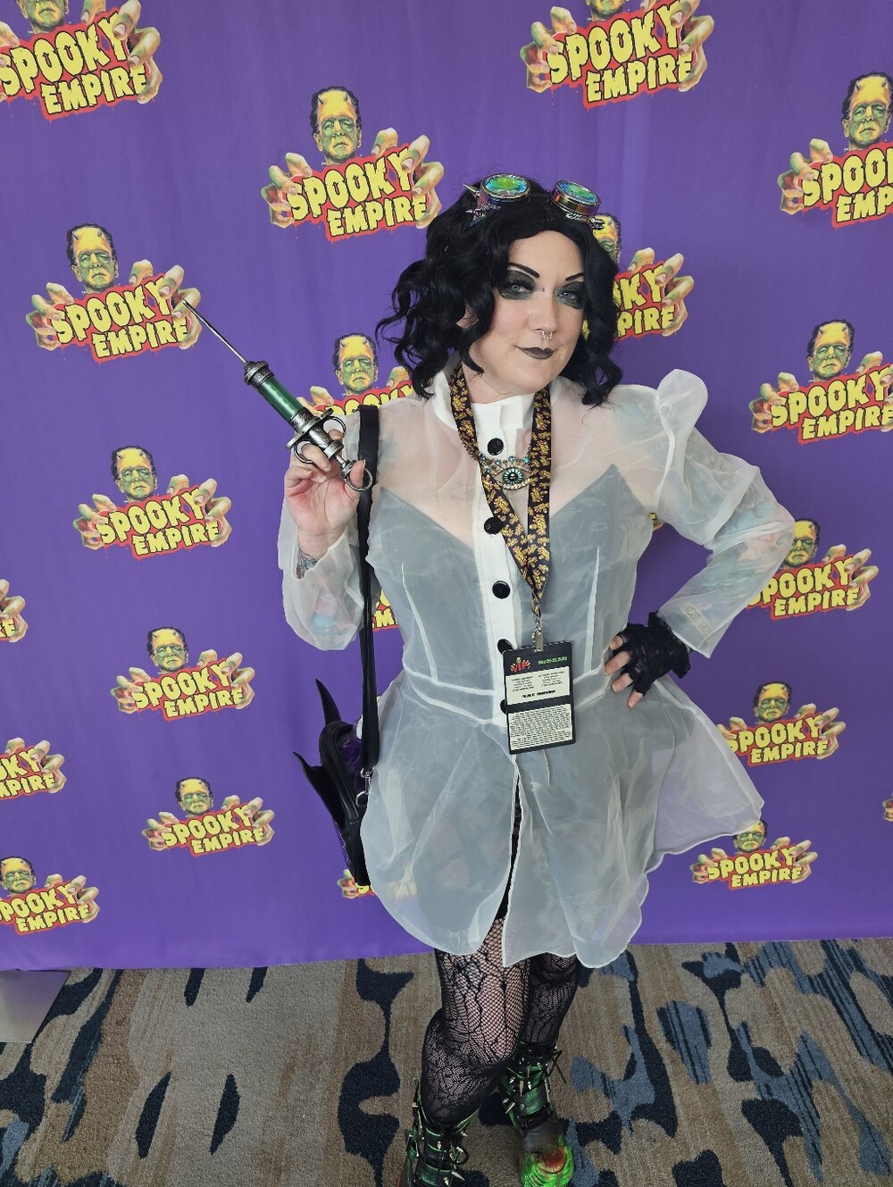 Mad Scientist Jacket And Black Pvc Bodysuit